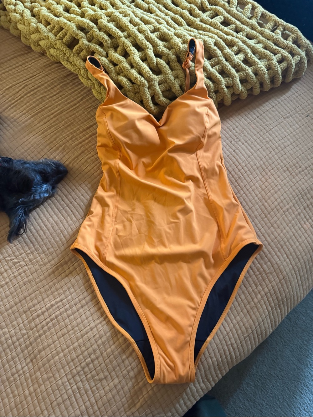 knix Orange Toned Period Proof One-Piece Swimsuit